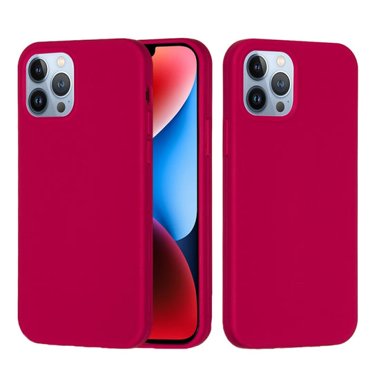 For iPhone 15 Pro Max Solid Color Silicone Phone Case(Rose Red) - iPhone 15 Pro Max Cases by buy2fix | Online Shopping UK | buy2fix