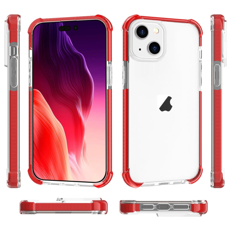 For iPhone 15 Four-corner Shockproof TPU + Acrylic Phone Case(Red) - iPhone 15 Cases by buy2fix | Online Shopping UK | buy2fix