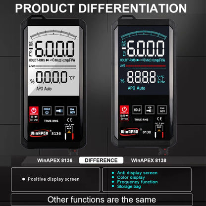WinAPEX Smart Touch Screen Digital Multimeter, Model:8136 - Digital Multimeter by WinAPEX | Online Shopping UK | buy2fix