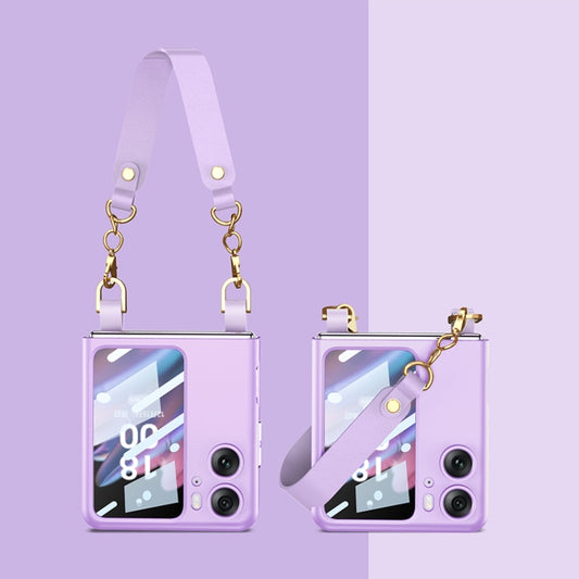 For OPPO Find N2 Flip GKK Integrated Ultra-thin Handbag Phone Case(Purple) - Find N2 Flip Cases by GKK | Online Shopping UK | buy2fix