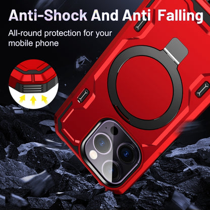 For iPhone 11 Patronus MagSafe Magnetic Holder Phone Case(Red) - iPhone 11 Cases by buy2fix | Online Shopping UK | buy2fix