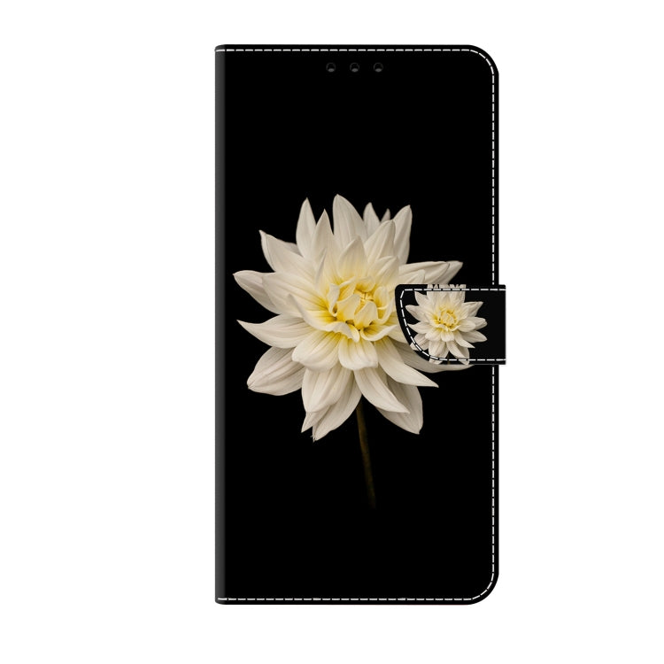 For Xiaomi Redmi Note 8 Pro Crystal 3D Shockproof Protective Leather Phone Case(White Flower) - Xiaomi Cases by buy2fix | Online Shopping UK | buy2fix