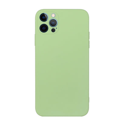 For iPhone 15 Pro Straight Edge Solid Color TPU Shockproof Phone Case(Matcha Green) - iPhone 15 Pro Cases by buy2fix | Online Shopping UK | buy2fix