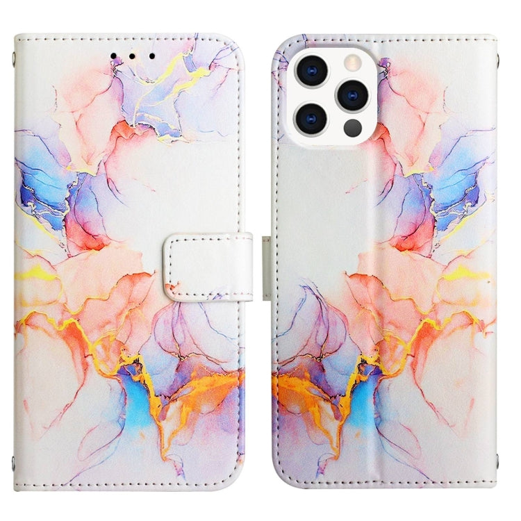 For iPhone 15 Pro PT003 Marble Pattern Flip Leather Phone Case(Galaxy Marble White) - More iPhone Cases by buy2fix | Online Shopping UK | buy2fix