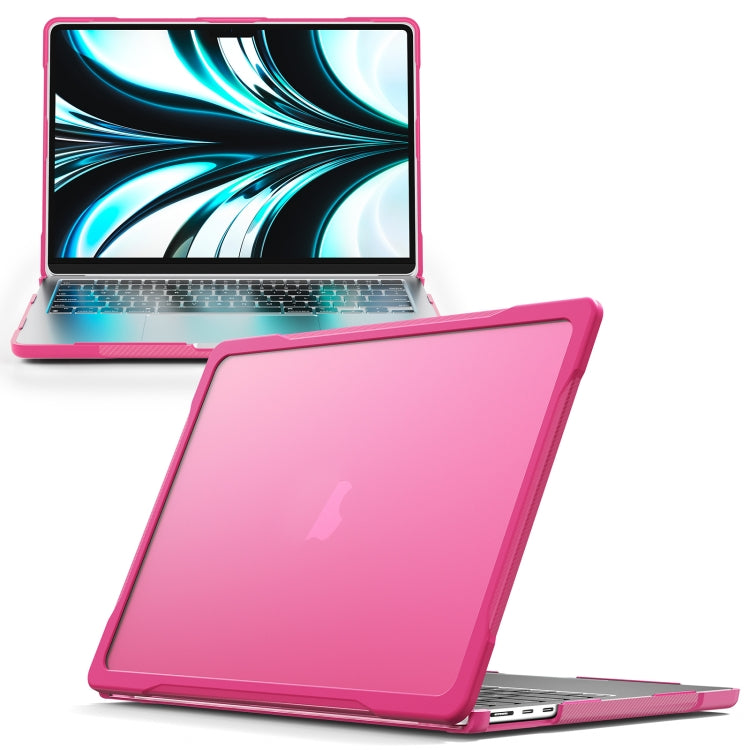 For MacBook Air 13.6 inch A2681 2022 Translucent Laptop Protective Case(Rose Red) - MacBook Air Cases by buy2fix | Online Shopping UK | buy2fix