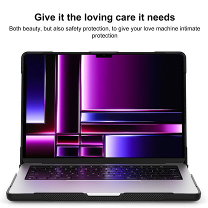 For MacBook Pro 14.2 inch 2023 / 2021 Dot Translucent Laptop Protective Case(Transparent Purple) - MacBook Pro Cases by buy2fix | Online Shopping UK | buy2fix