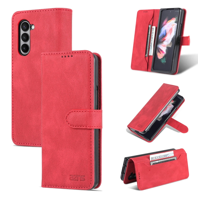 For Samsung Galaxy Z Fold5 AZNS Dream II Skin Feel PU+TPU Horizontal Flip PU Phone Case(Red) - Galaxy Z Fold5 Cases by AZNS | Online Shopping UK | buy2fix