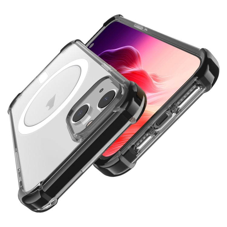 For iPhone 15 Plus Magsafe Magnetic Acrylic Shockproof Phone Case(Black) - iPhone 15 Plus Cases by buy2fix | Online Shopping UK | buy2fix