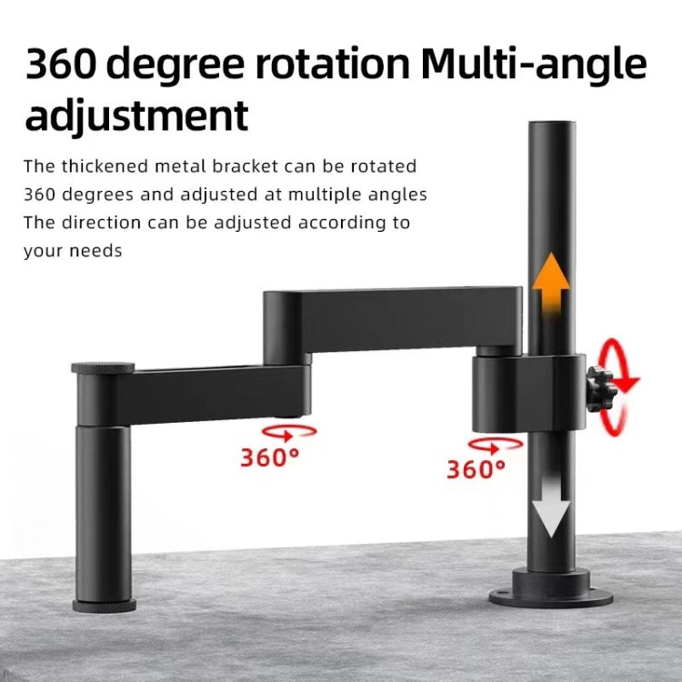 Luowei LW-017 360 Rotating Folding Lifting Microscope Universal Metal Bracket Arm - Digital Microscope by buy2fix | Online Shopping UK | buy2fix