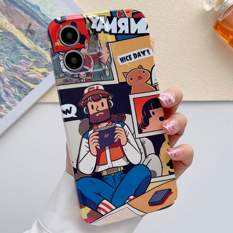 For iPhone 11 Painted Pattern Precise Hole PC Phone Case(Vacationer) - iPhone 11 Cases by buy2fix | Online Shopping UK | buy2fix