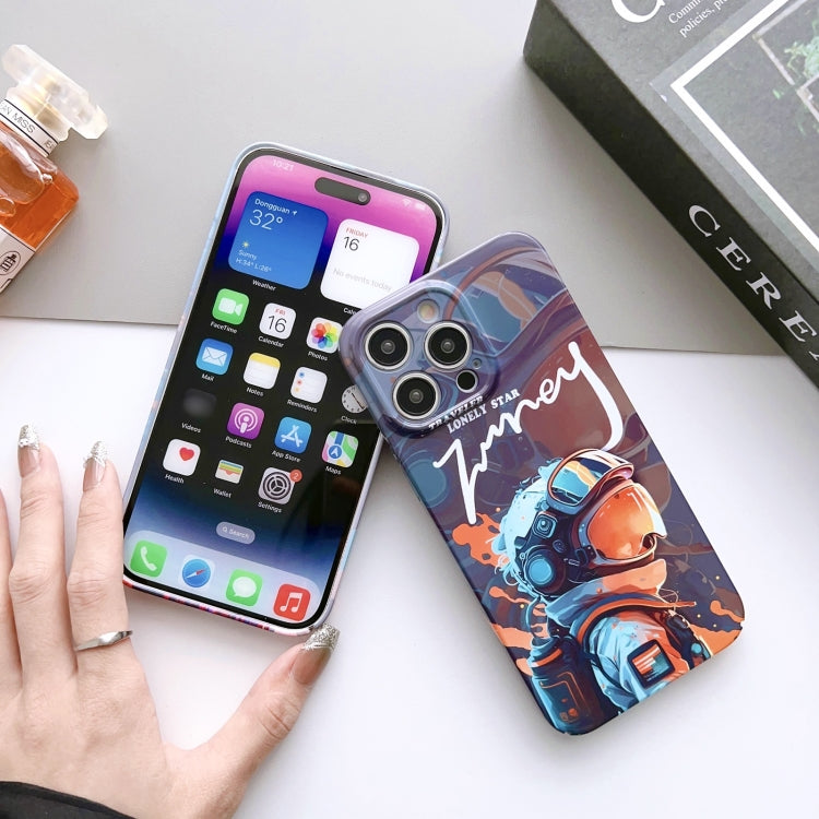 For iPhone XS Max Painted Pattern Precise Hole PC Phone Case(Orange Comics) - More iPhone Cases by buy2fix | Online Shopping UK | buy2fix
