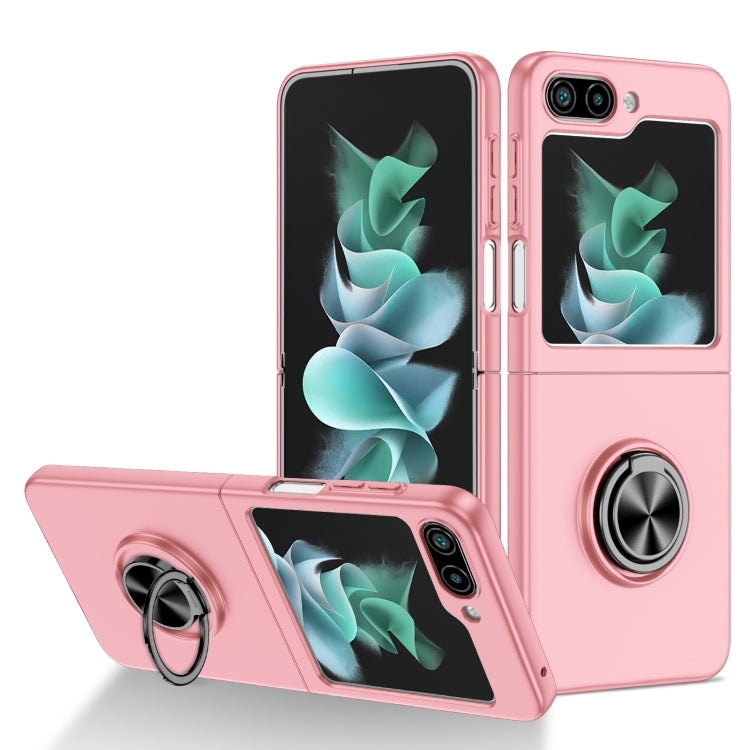 For Samsung Galaxy Z Flip5 5G Armor Ring Holder Phone Case(Pink) - Galaxy Z Flip5 Cases by buy2fix | Online Shopping UK | buy2fix