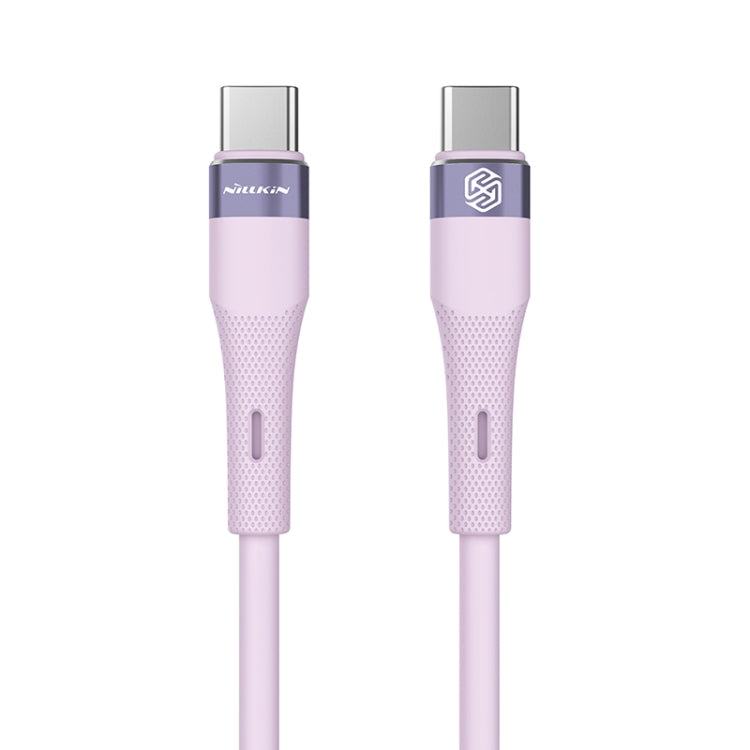 Nillkin 2.4A USB-C/Type-C to USB-C/Type-C Silicone Data Cable, Length: 1.2m(Purple) - USB-C & Type-C Cable by NILLKIN | Online Shopping UK | buy2fix