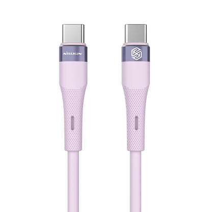 Nillkin 2.4A USB-C/Type-C to USB-C/Type-C Silicone Data Cable, Length: 1.2m(Purple) - USB-C & Type-C Cable by NILLKIN | Online Shopping UK | buy2fix