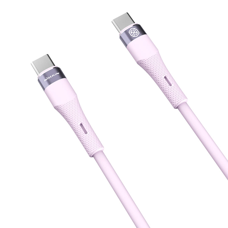 Nillkin 2.4A USB-C/Type-C to USB-C/Type-C Silicone Data Cable, Length: 1.2m(Purple) - USB-C & Type-C Cable by NILLKIN | Online Shopping UK | buy2fix