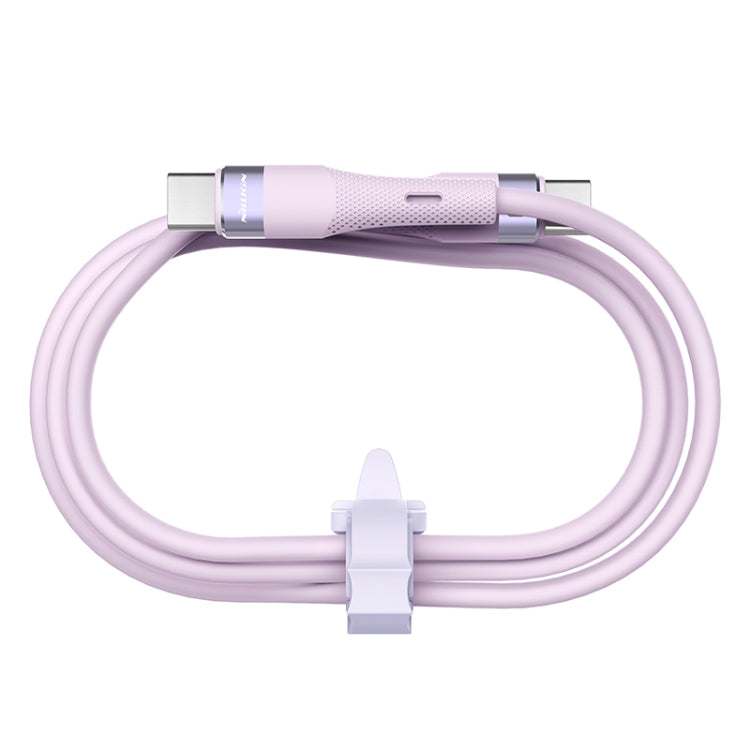 Nillkin 2.4A USB-C/Type-C to USB-C/Type-C Silicone Data Cable, Length: 1.2m(Purple) - USB-C & Type-C Cable by NILLKIN | Online Shopping UK | buy2fix