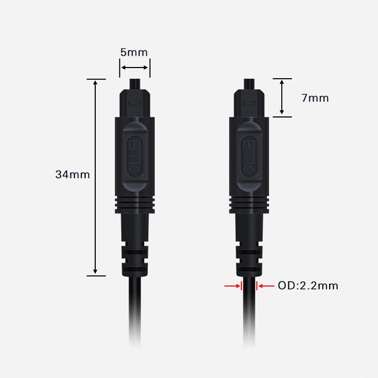 1.5m EMK OD2.2mm Digital Audio Optical Fiber Cable Plastic Speaker Balance Cable(Sky Blue) - Audio Optical Cables by EMK | Online Shopping UK | buy2fix