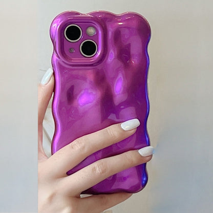 For iPhone 15 Pro Max Wave Bubbles TPU Phone Case(Purple) - iPhone 15 Pro Max Cases by buy2fix | Online Shopping UK | buy2fix