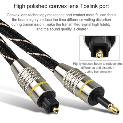 1m EMK OD6.0mm Square Port to Round Port Set-top Box Digital Audio Optical Fiber Connecting Cable -  by EMK | Online Shopping UK | buy2fix