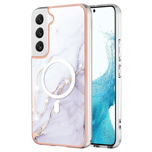 For Samsung Galaxy S23+ 5G Marble Pattern Dual-side IMD Magsafe TPU Phone Case(White 006) - Galaxy S23+ 5G Cases by buy2fix | Online Shopping UK | buy2fix