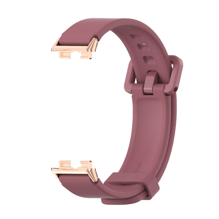 For Huawei Band 8 / 9 Mijobs Silicone Breathable Watch Band(Wine Red+Rose Gold) - Watch Bands by MIJOBS | Online Shopping UK | buy2fix