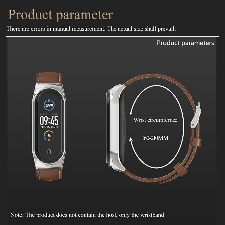 For Xiaomi Mi Band 8 Mijobs CS Case Microfiber PU Leather Watch Band(Grey Silver) - Watch Bands by MIJOBS | Online Shopping UK | buy2fix