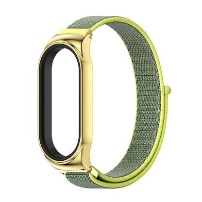 For Xiaomi Mi Band 8 Mijobs CS Case Breathable Nylon Loop Watch Band(Bright Yellow) - Watch Bands by MIJOBS | Online Shopping UK | buy2fix