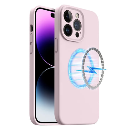 For iPhone 15 Pro Max LK MagSafe Magnetic Silicone Phone Case(Pink) - iPhone 15 Pro Max Cases by buy2fix | Online Shopping UK | buy2fix