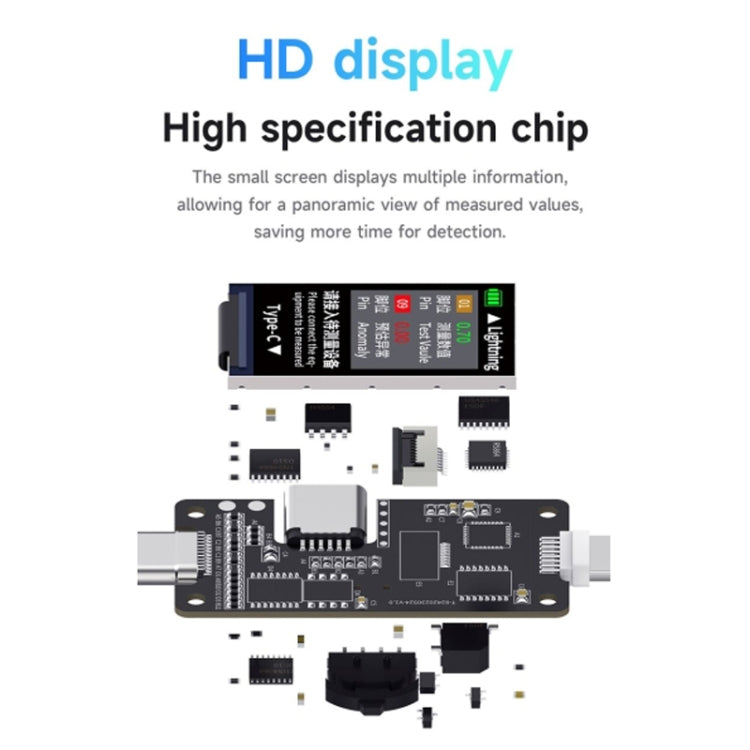 Mechanic T-824 Type-C to Lightning High Precision Digital Display Tail Insertion Tester - Test Tools by MECHANIC | Online Shopping UK | buy2fix