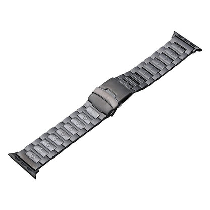 For Apple Watch Series 4 40mm Safety Buckle Titanium Steel Watch Band(Grey) - Watch Bands by buy2fix | Online Shopping UK | buy2fix