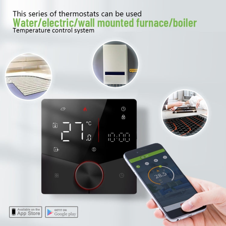 BHT-009GALW Water Heating WiFi Smart Home LED Thermostat(Black) - Thermostat & Thermometer by buy2fix | Online Shopping UK | buy2fix