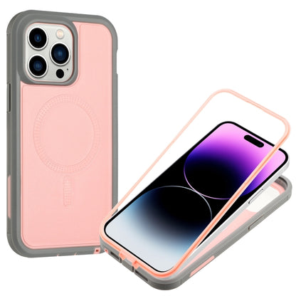 For iPhone 13 Defender Series XT MagSafe Magnetic PC + TPU Shockproof Phone Case(Pink+Grey) - iPhone 13 Cases by buy2fix | Online Shopping UK | buy2fix