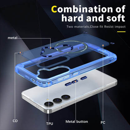 For Samsung Galaxy S24 5G Skin Feel TPU + PC MagSafe Magnetic Phone Case(Transparent Blue) - Galaxy S24 5G Cases by buy2fix | Online Shopping UK | buy2fix