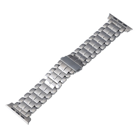 For Apple Watch 42mm Five Beads Titanium Steel Watch Band(Silver) - Watch Bands by buy2fix | Online Shopping UK | buy2fix