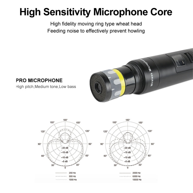 XTUGA A140-H Wireless Microphone System 4 Channel UHF Handheld Microphone(UK Plug) - Microphone by XTUGA | Online Shopping UK | buy2fix