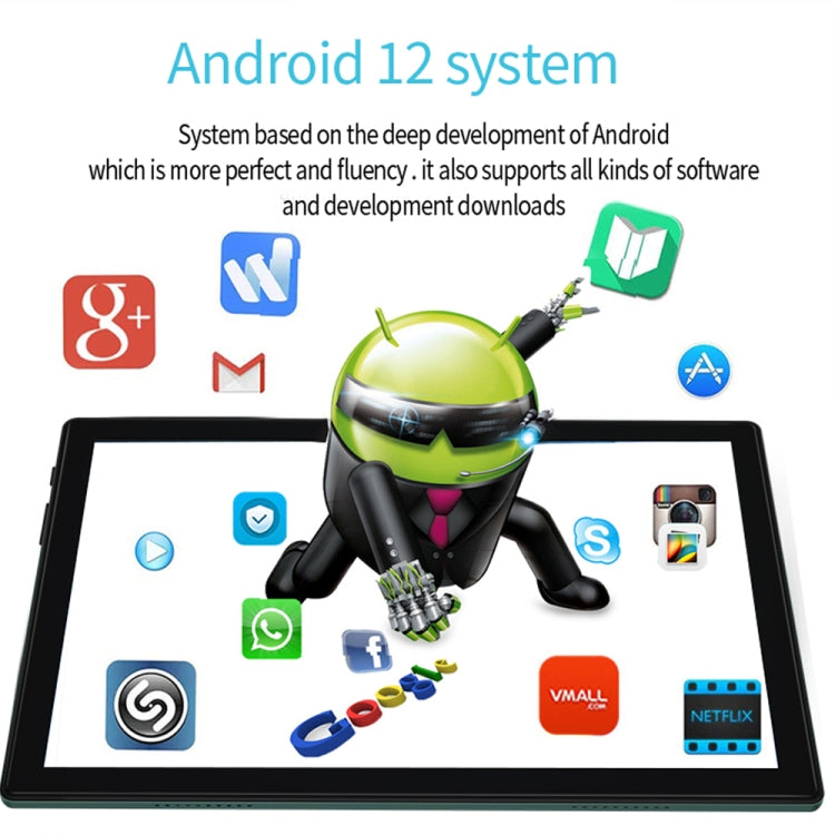 BDF P70 4G LTE Tablet PC 10.1 inch, 8GB+256GB, Android 12 MTK6762 Octa Core, Support Dual SIM, EU Plug(Blue) - BDF by BDF | Online Shopping UK | buy2fix