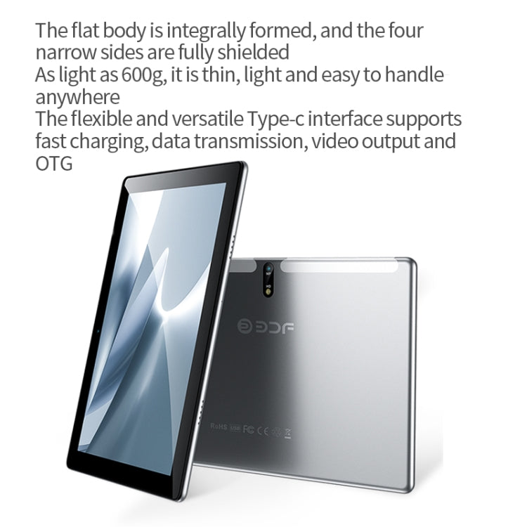 BDF M107 4G LTE Tablet PC 10.1 inch, 8GB+256GB, Android 13 MTK6762 Octa Core, Support Dual SIM, EU Plug(Black) - BDF by BDF | Online Shopping UK | buy2fix