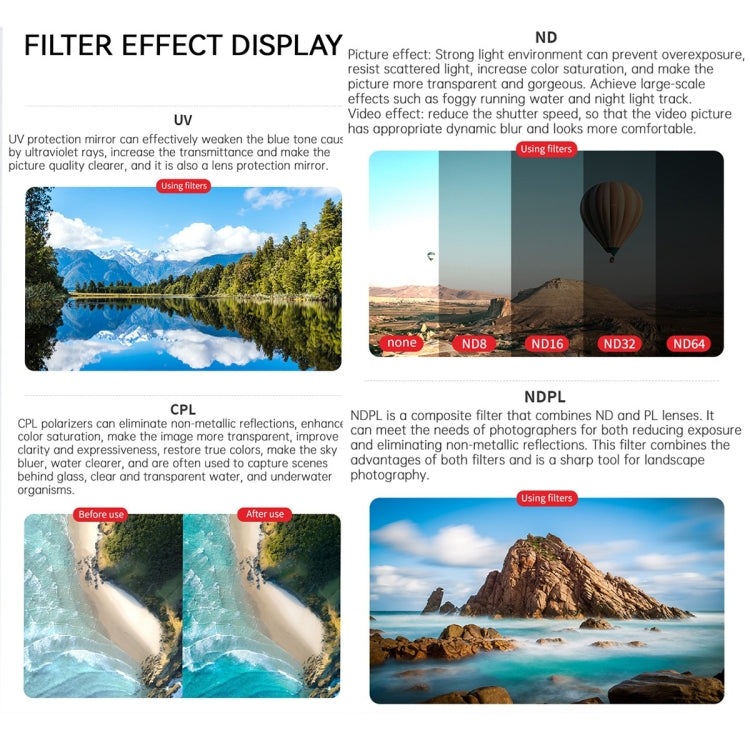 For DJI Air 3 JSR KB Series Drone Lens Filter, Filter:ND256 - Mavic Lens Filter by JSR | Online Shopping UK | buy2fix