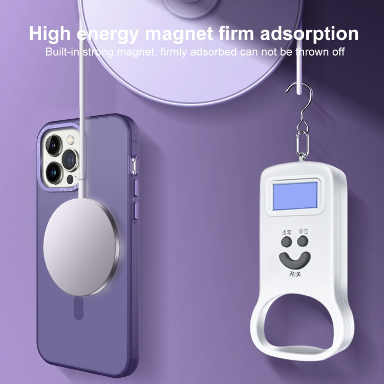 For iPhone 15 Plus MagSafe Frosted Translucent Mist Phone Case(White) - iPhone 15 Plus Cases by buy2fix | Online Shopping UK | buy2fix