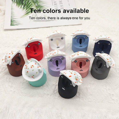 For Apple Watch Series Hat Bear Shaped Silicone Charging Base(Mint Green) - Charger / Holder by buy2fix | Online Shopping UK | buy2fix