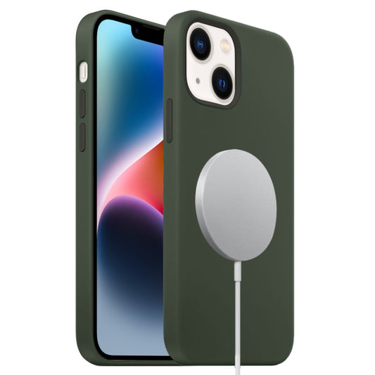 For iPhone 15 Plus MagSafe Liquid Silicone Full Coverage Phone Case(Deep Green) - iPhone 15 Plus Cases by buy2fix | Online Shopping UK | buy2fix