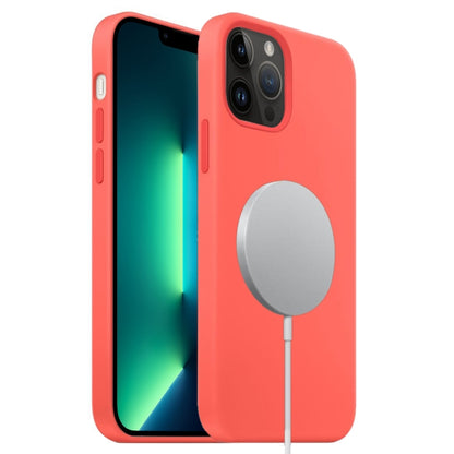 For iPhone 13 Pro Max MagSafe Liquid Silicone Full Coverage Phone Case(Pink Orange) - iPhone 13 Pro Max Cases by buy2fix | Online Shopping UK | buy2fix