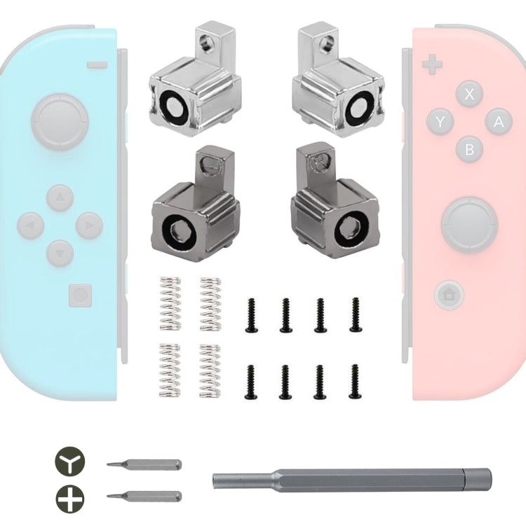 For Switch JoyCon Handle Metal Lock Replacement Parts, Spec:Grey Lock+Spring+Screwdriver - Switch Spare Parts by buy2fix | Online Shopping UK | buy2fix