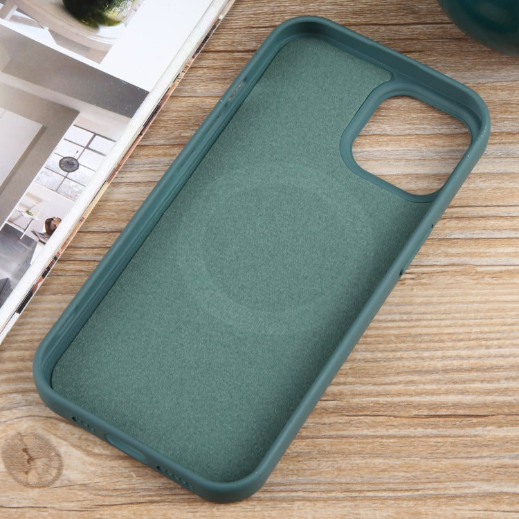 For iPhone 13 MagSafe Liquid Silicone Phone Case(Deep Green) - iPhone 13 Cases by buy2fix | Online Shopping UK | buy2fix