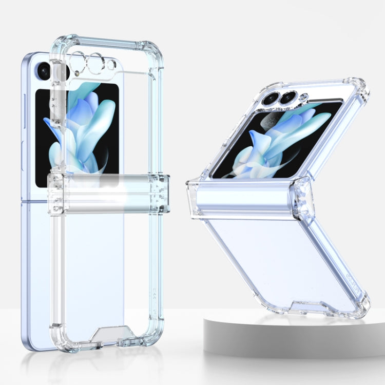 For Samsung Galaxy Z Flip5 GKK Electroplated Airbag Hinge Shockproof Phone Case(Transparent) - Galaxy Z Flip5 Cases by GKK | Online Shopping UK | buy2fix