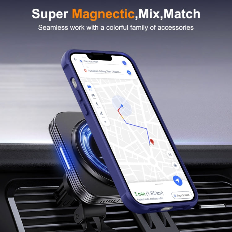 For iPhone 15 Plus MagSafe Magnetic Rotating Holder Phone Case(Klein Blue) - iPhone 15 Plus Cases by buy2fix | Online Shopping UK | buy2fix