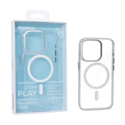 For iPhone 15 Pro MOMAX Magsafe Metal Clear Phone Case(Transparent) - iPhone 15 Pro Cases by MOMAX | Online Shopping UK | buy2fix