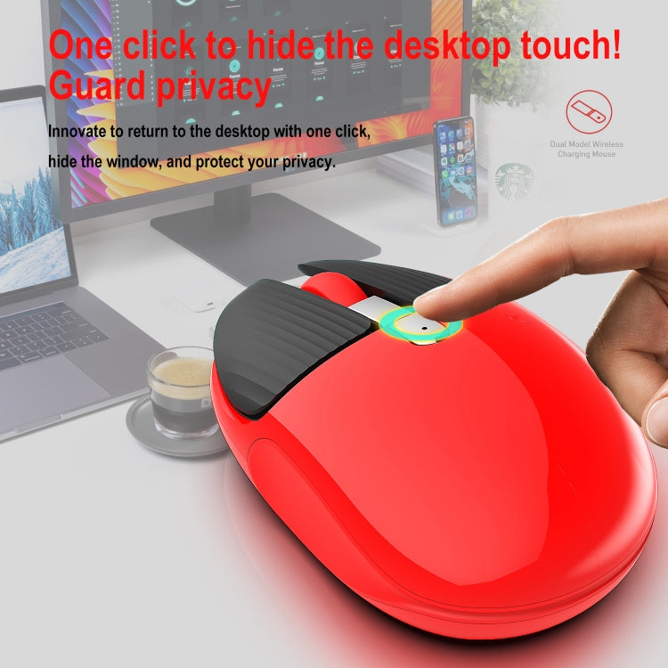 HXSJ M106 2.4GHZ 1600dpi Single-mode Wireless Mouse USB Rechargeable(Red) -  by HXSJ | Online Shopping UK | buy2fix