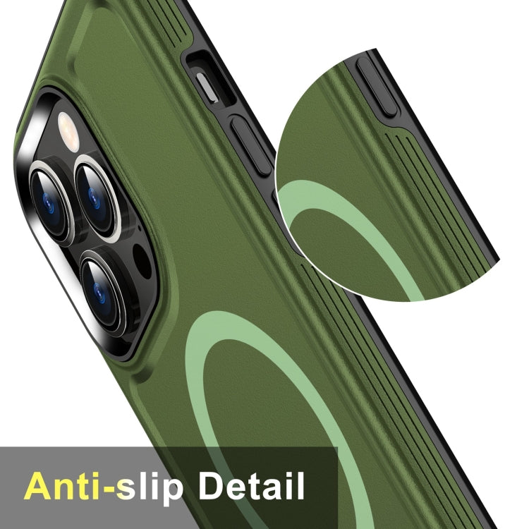 For iPhone 15 Plus Shield Armor MagSafe TPU Hybrid PC Phone Case(Grass Green) - iPhone 15 Plus Cases by buy2fix | Online Shopping UK | buy2fix