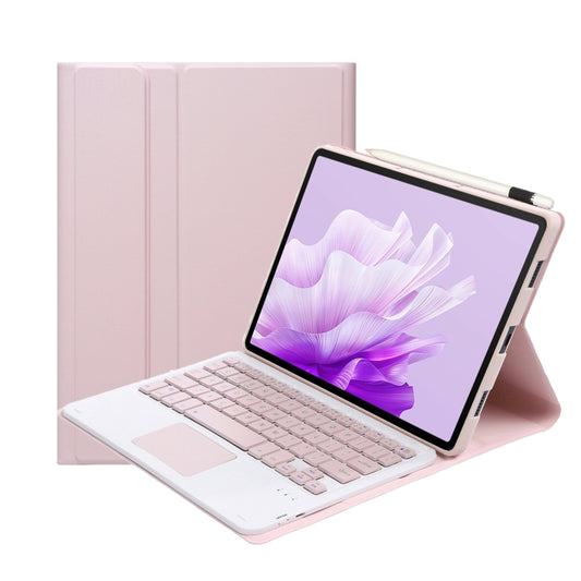 For Huawei MatePad Air 11.5 inch 2023 AH14-A Lambskin Texture Ultra-thin Detachable Bluetooth Keyboard Leather Case with Touchpad(Pink) - Huawei Keyboard by buy2fix | Online Shopping UK | buy2fix